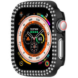 Apple Watch 11 / 10 (42mm) Hard Plastik Deksel - Svart / Rhinsten