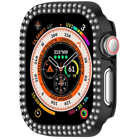 Apple Watch 11 / 10 (42mm) Hard Plastik Deksel - Svart / Rhinsten