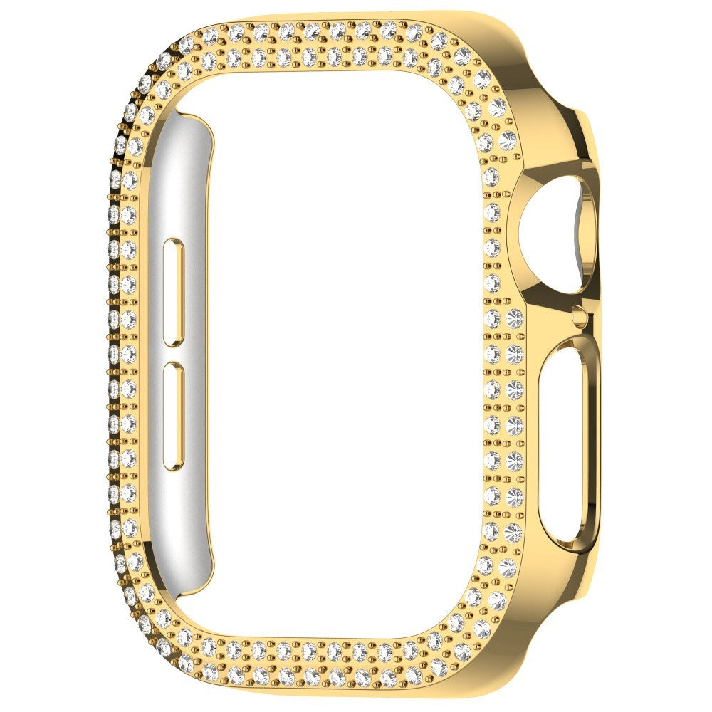 Apple Watch 11 / 10 (42mm) Hard Plastik Deksel - Gull / Rhinsten