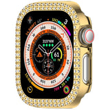 Apple Watch 11 / 10 (42mm) Hard Plastik Deksel - Gull / Rhinsten