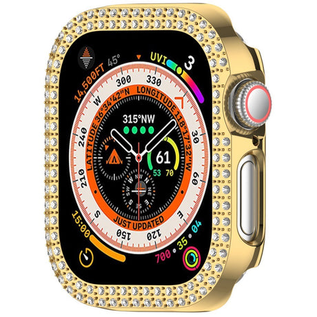 Apple Watch 11 / 10 (42mm) Hard Plastik Deksel - Gull / Rhinsten