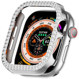 Apple Watch 11 / 10 (42mm) Hard Plastik Deksel - Sølv / Rhinsten