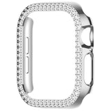 Apple Watch 11 / 10 (42mm) Hard Plastik Deksel - Sølv / Rhinsten