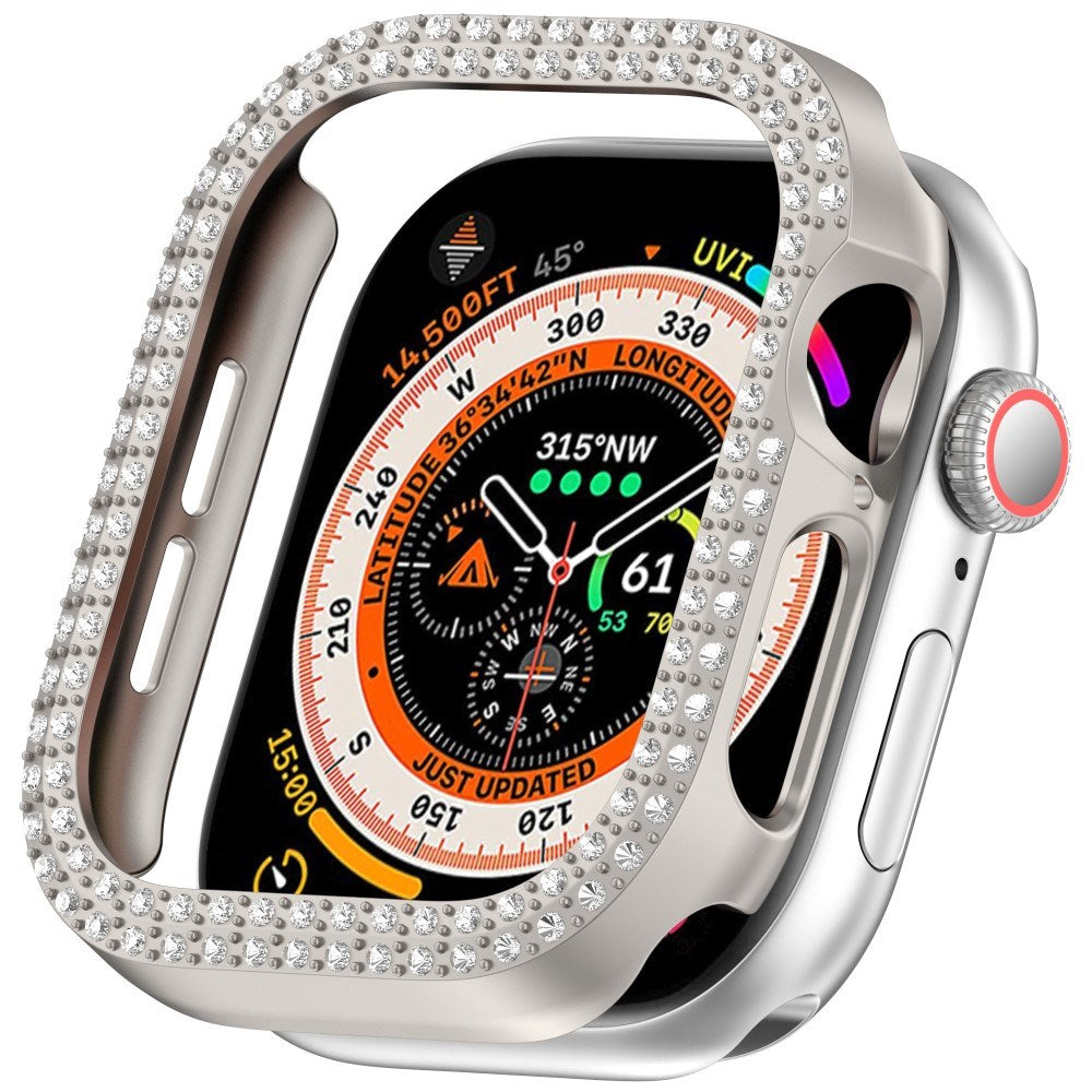 Apple Watch 11 / 10 (42mm) Hard Plastik Deksel - Grå / Rhinsten