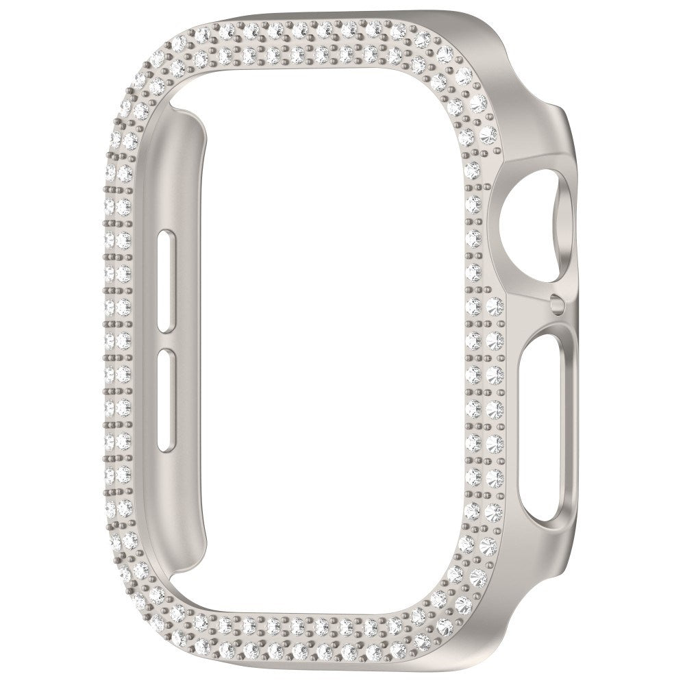 Apple Watch 11 / 10 (42mm) Hard Plastik Deksel - Grå / Rhinsten
