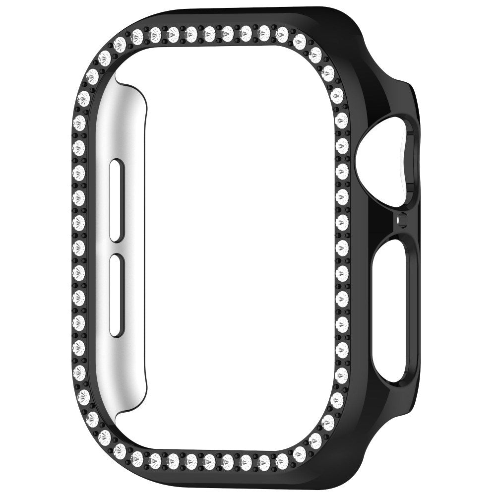 Apple Watch 11 / 10 (42mm) Hard Plast Deksel - Svart / Rhinsten