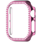 Apple Watch 11 / 10 (42mm) Hard Plast Deksel - Pink / Rhinsten