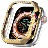 Apple Watch 11 / 10 (42mm) Hard Plast Deksel - Gull / Rhinsten
