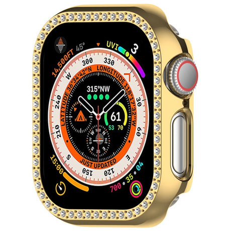 Apple Watch 11 / 10 (42mm) Hard Plast Deksel - Gull / Rhinsten