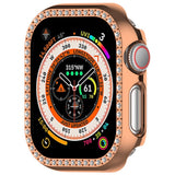 Apple Watch 11 / 10 (42mm) Hard Plast Deksel - Rose Gold / Rhinsten