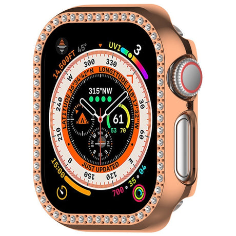 Apple Watch 11 / 10 (42mm) Hard Plast Deksel - Rose Gold / Rhinsten