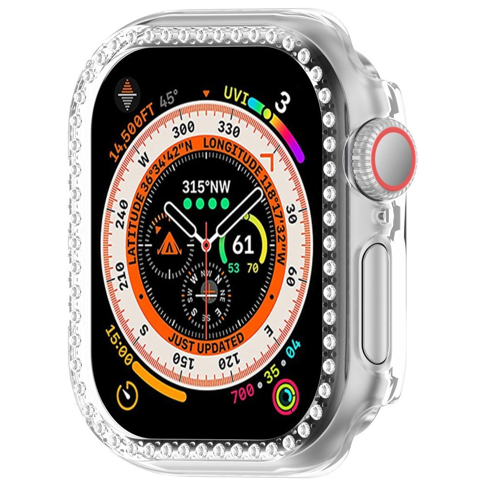 Apple Watch 11 / 10 (42mm) Hard Plast Deksel - Gjennomsiktig / Rhinsten