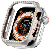 Apple Watch 11 / 10 (42mm) Hard Plast Deksel - Grå / Rhinsten