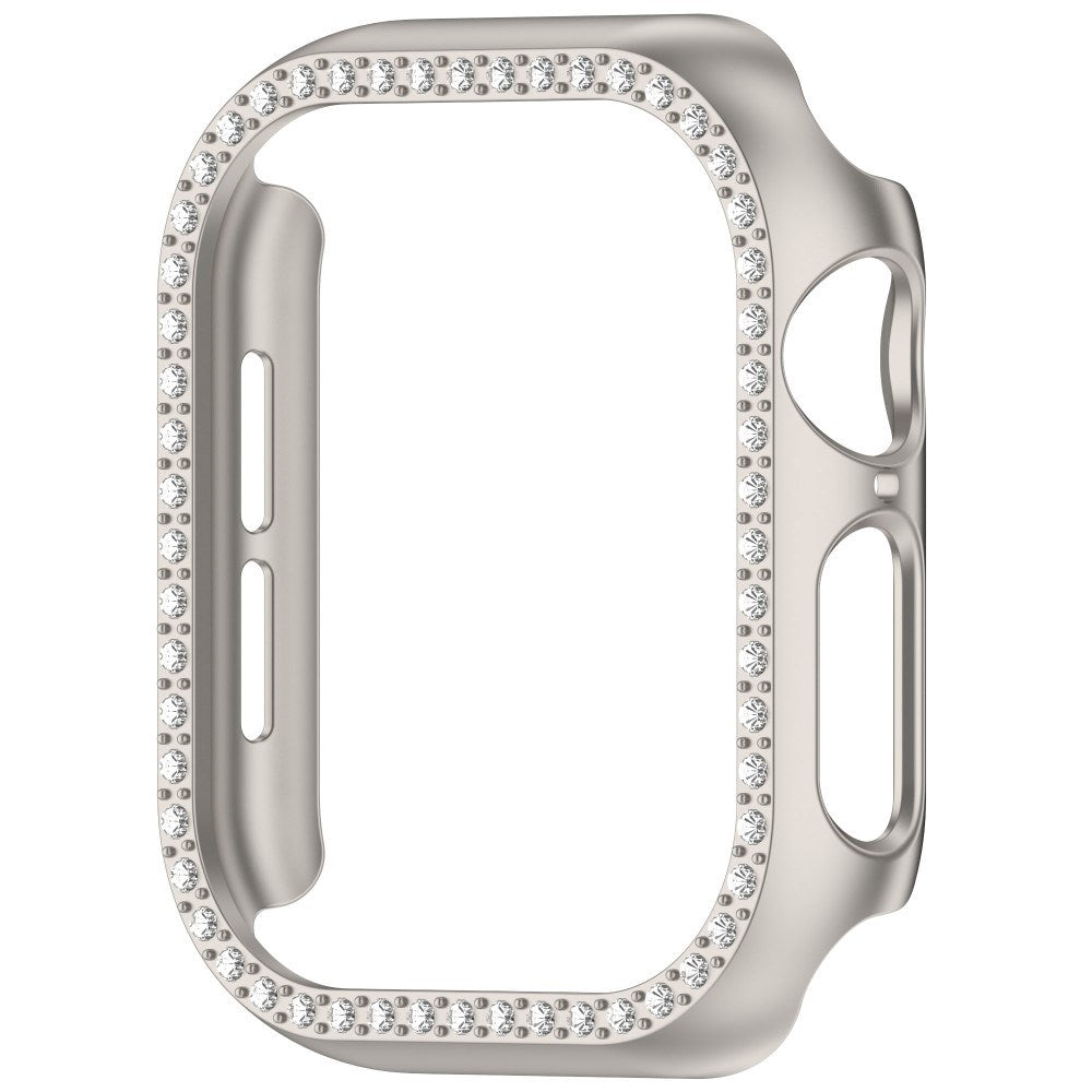 Apple Watch 11 / 10 (42mm) Hard Plast Deksel - Grå / Rhinsten