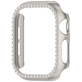 Apple Watch 11 / 10 (42mm) Hard Plast Deksel - Grå / Rhinsten