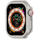 Apple Watch 11 / 10 (42mm) Hard Plast Deksel - Grå / Rhinsten