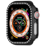 Apple Watch 11 / 10 (46mm) Hard Plast Deksel - Svart / Rhinsten