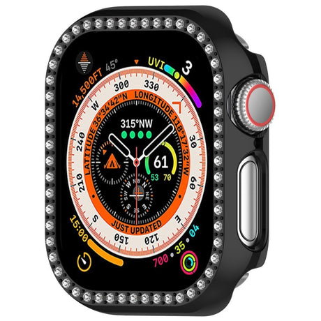 Apple Watch 11 / 10 (46mm) Hard Plast Deksel - Svart / Rhinsten