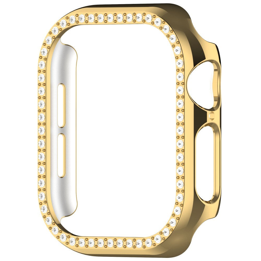 Apple Watch 11 / 10 (46mm) Hard Plast Deksel - Gull / Rhinsten