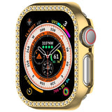 Apple Watch 11 / 10 (46mm) Hard Plast Deksel - Gull / Rhinsten