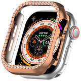 Apple Watch 11 / 10 (46mm) Hard Plast Deksel - Rose Gold / Rhinsten