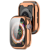 Apple Watch 11 / 10 (42mm) Fleksibelt Plast Deksel med Skjermbeskyttelse - Rose Gold