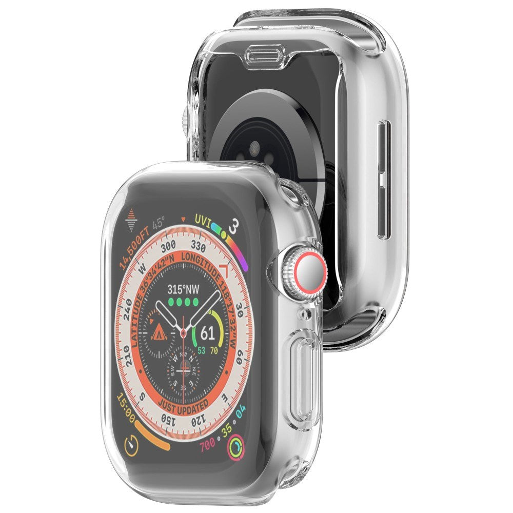Apple Watch 11 / 10 (42mm) Fleksibelt Plast Deksel med Skjermbeskyttelse - Gjennomsiktig