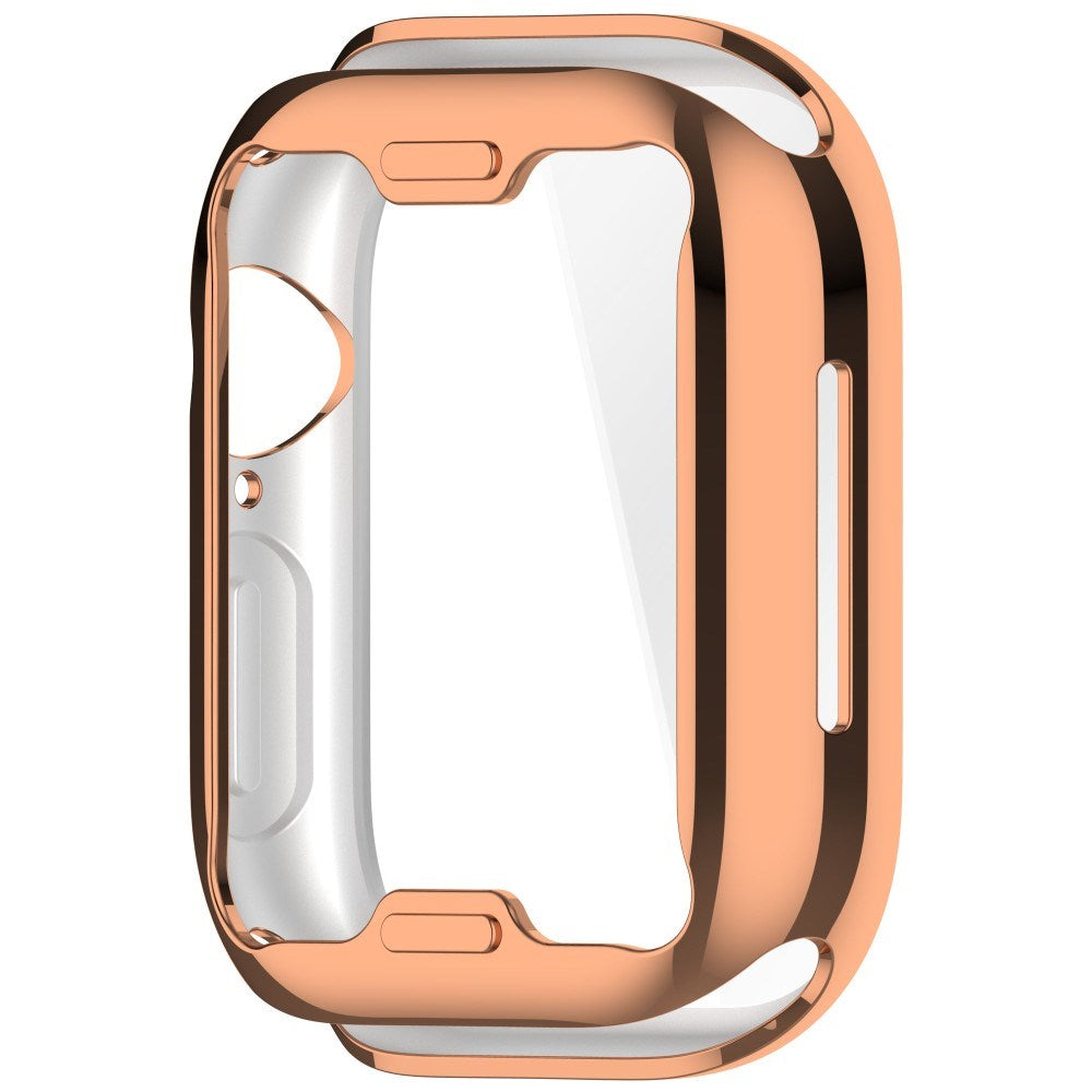 Apple Watch 11 / 10 (46mm) Fleksibelt Plast Deksel med Skjermbeskyttelse - Rose Gold