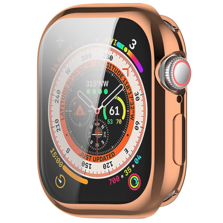 Apple Watch 11 / 10 (46mm) Fleksibelt Plast Deksel med Skjermbeskyttelse - Rose Gold
