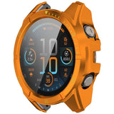 Garmin Tactix 8 AMOLED (47mm) Hardt Plast Deksel m. Beskyttelsesglass - Oransje / Gul