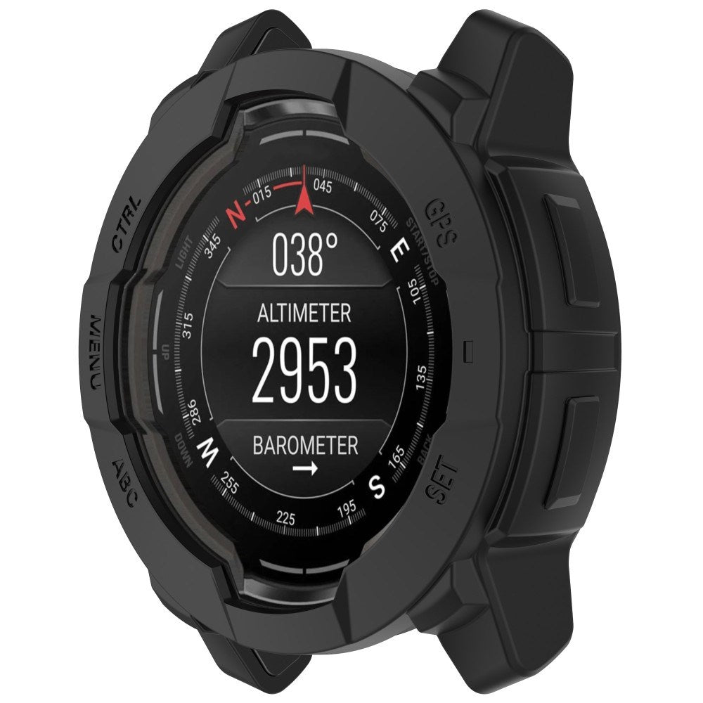 Garmin Instinct 3 AMOLED / Solar (45mm) Bumper Silikon Deksel - Svart