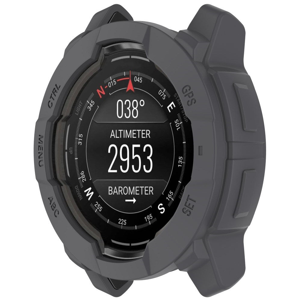 Garmin Instinct 3 AMOLED / Solar (45mm) Bumper Silikon Deksel - Grå