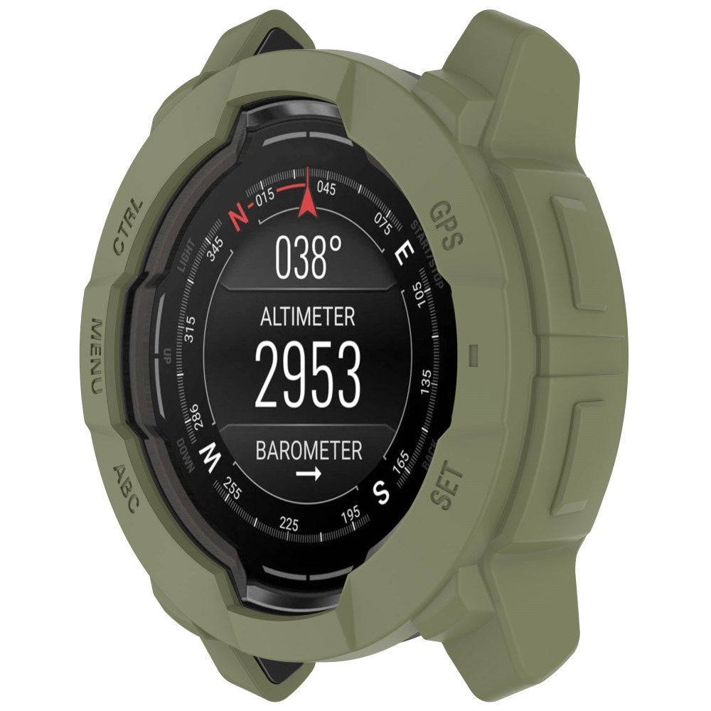 Garmin Instinct 3 AMOLED / Solar (50mm) Bumper Silikon Deksel - Army Grønn