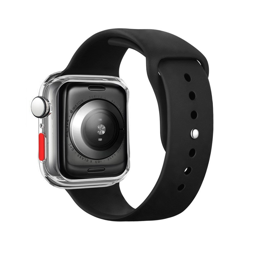 Apple Watch SE / 6 / 5 / 4 (44mm) Fleksibelt Plast Deksel m. Herdet Skjermbeskyttelsesglass - Gjennomsiktig
