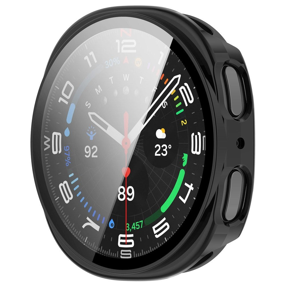 Samsung Galaxy Watch 8 (40 mm) Hard Plast Deksel med Skjermbeskytter - Svart