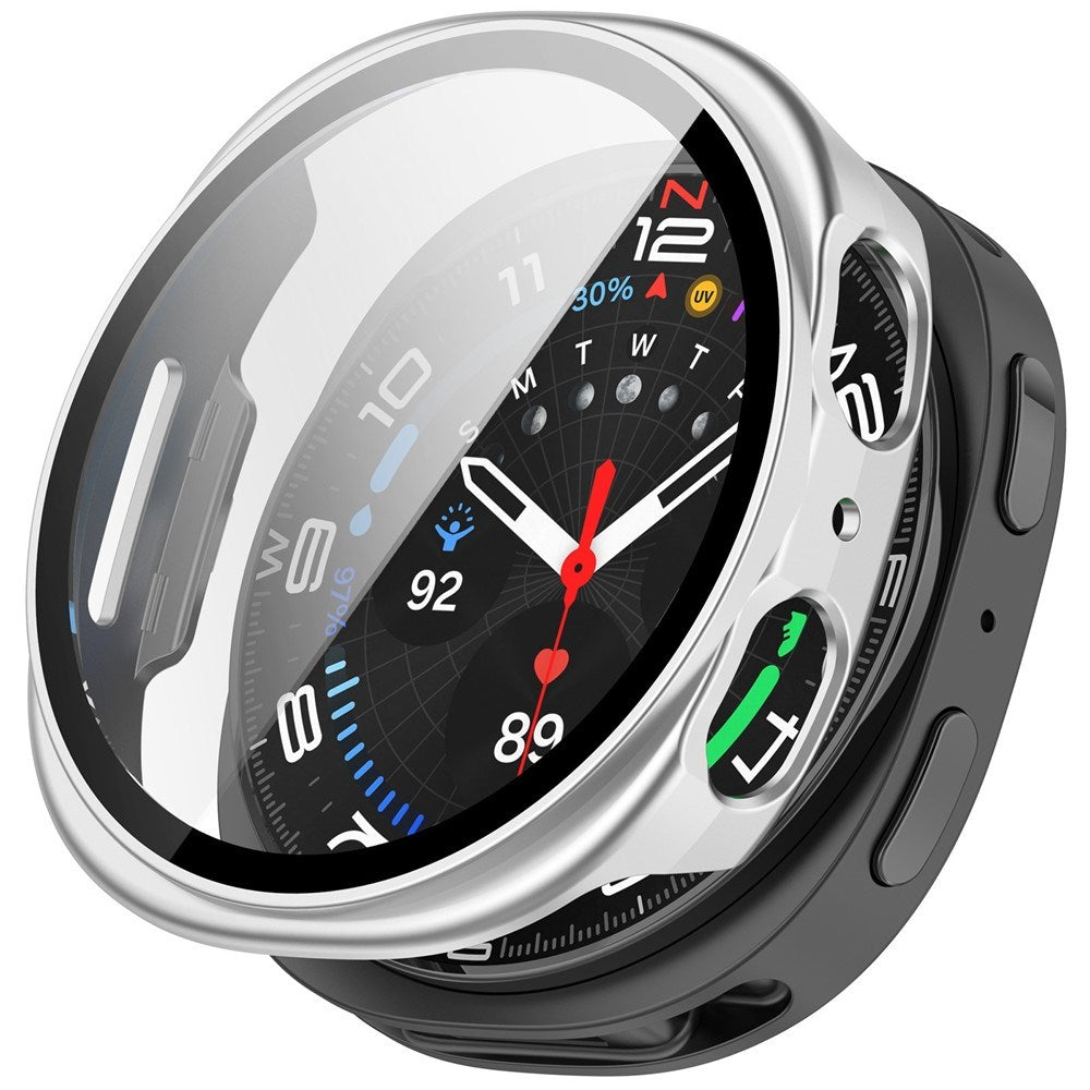 Samsung Galaxy Watch 8 (40 mm) Hard Plast Deksel med Skjermbeskytter - Matt Sølv