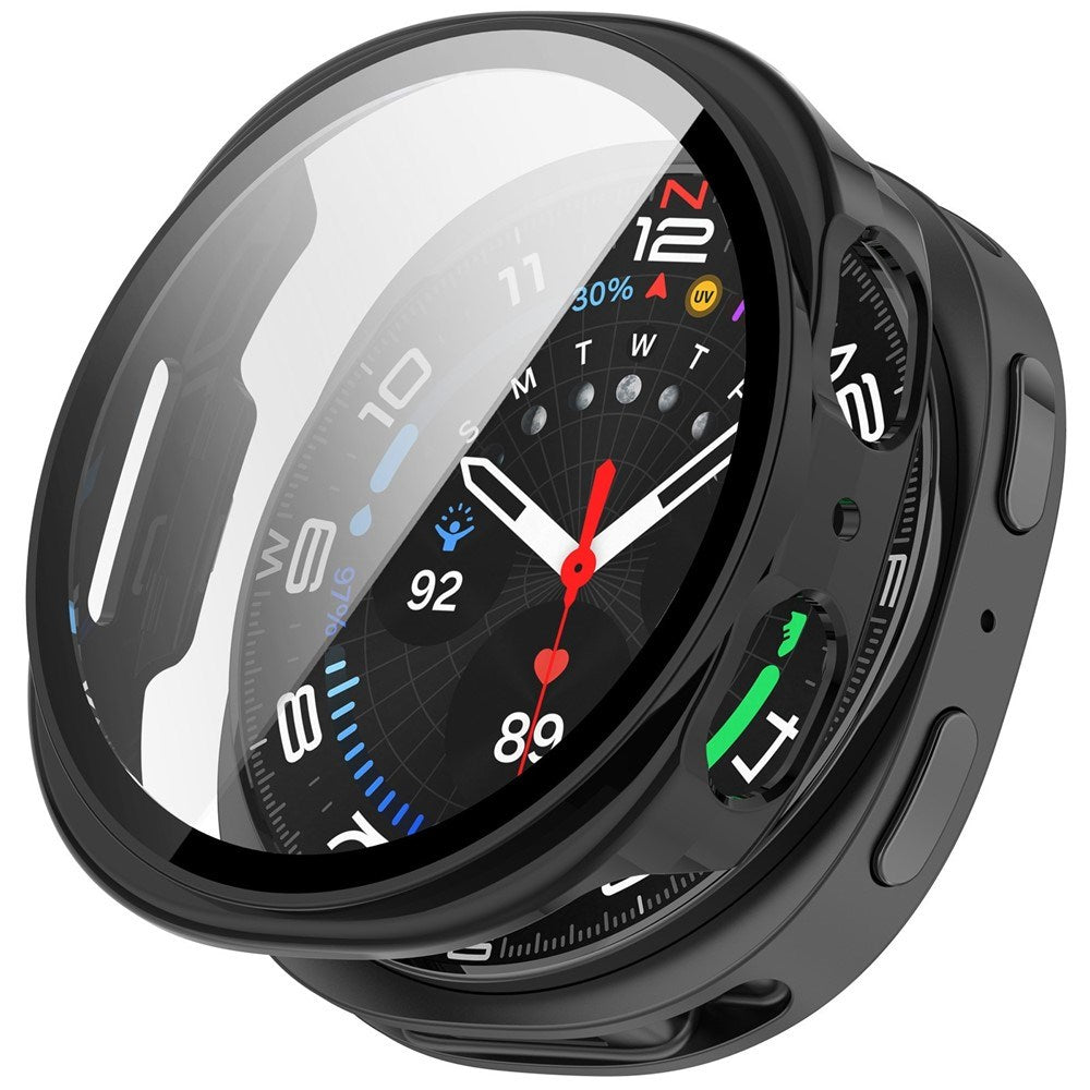 Samsung Galaxy Watch 8 (44 mm) Hard Plast Deksel med Skjermbeskytter - Svart