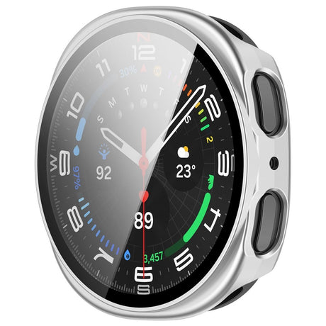 Samsung Galaxy Watch 8 (44 mm) Hard Plast Deksel med Skjermbeskytter - Matt Sølv