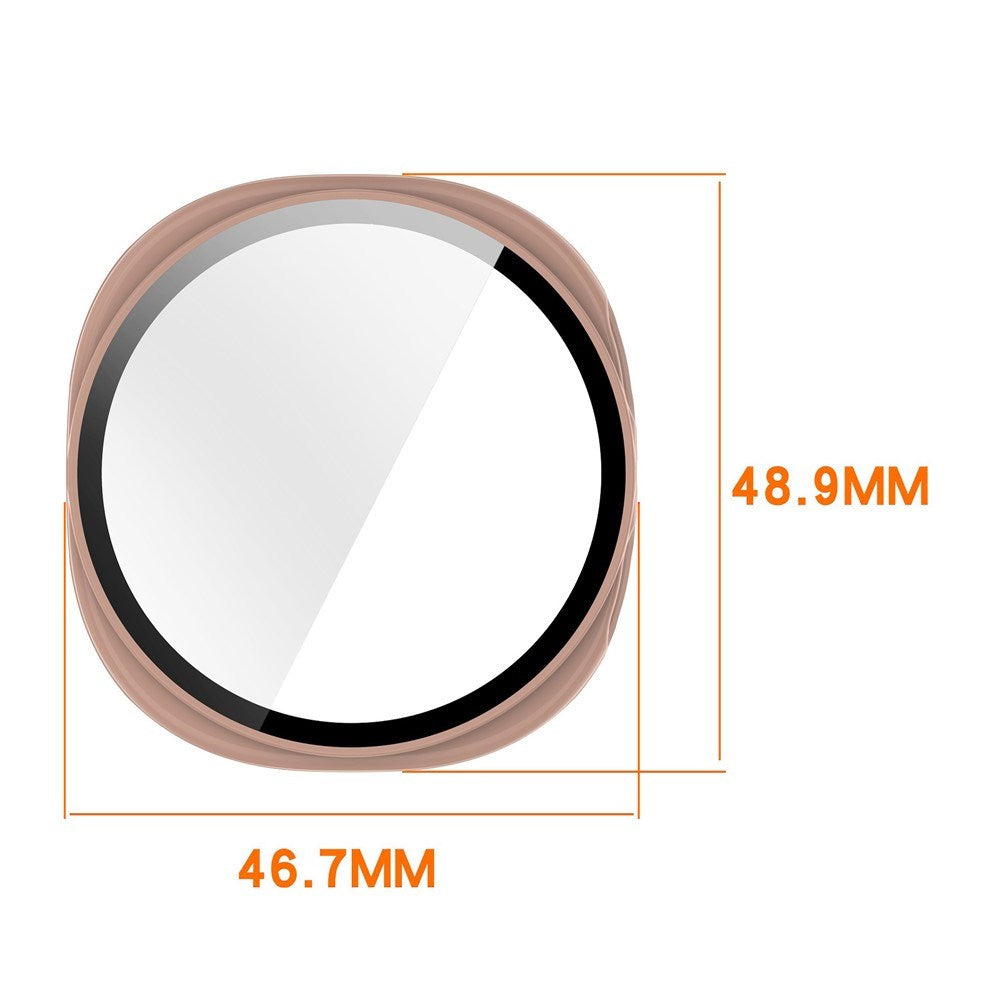 Samsung Galaxy Watch 8 (44 mm) Hard Plast Deksel med Skjermbeskytter - Matt Sølv