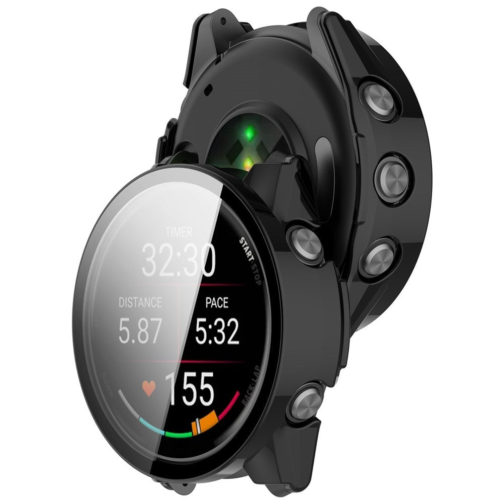 Garmin Forerunner 970 Deksel med Skjermbeskytter i Herdet Glass - Svart