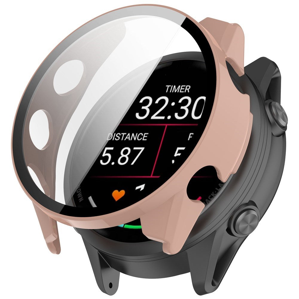 Garmin Forerunner 970 Deksel med Skjermbeskytter i Herdet Glass - Rosa