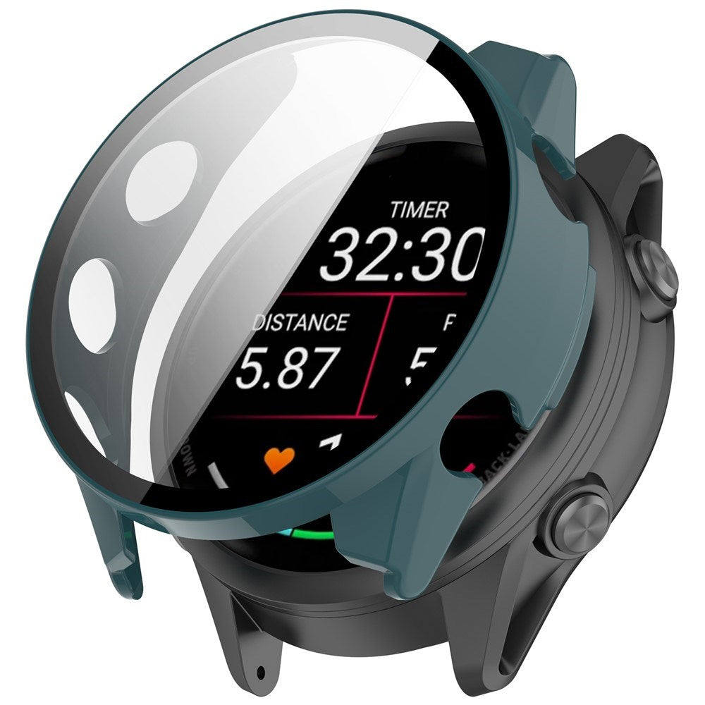 Garmin Forerunner 570 (47mm) Deksel med Skjermbeskytter i Herdet Glass - Grønn