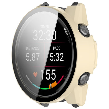 Garmin Forerunner 570 (47mm) Deksel med Skjermbeskytter i Herdet Glass - Hvit