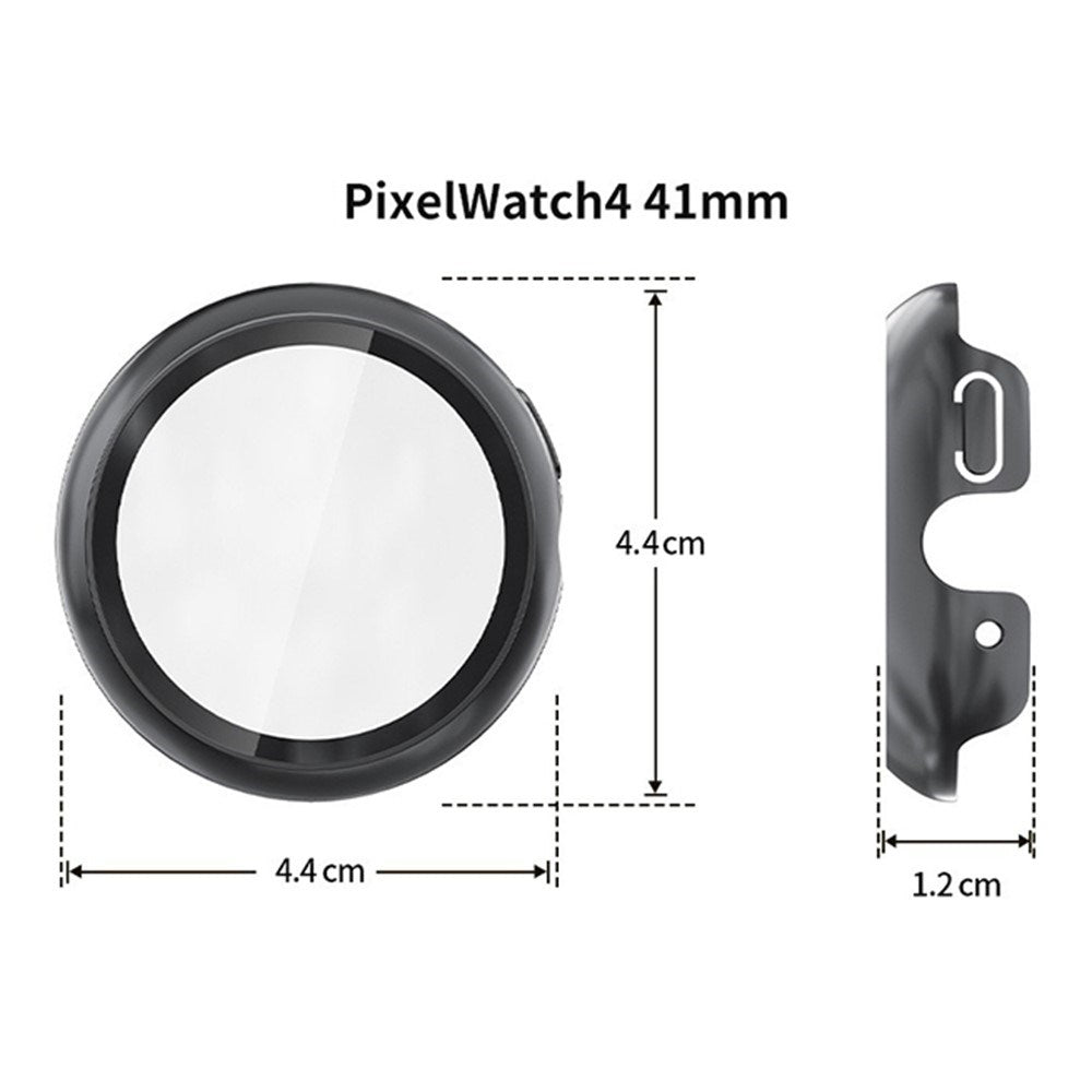 Google Pixel Watch 4 (41 mm) Hard Plast Deksel med Innebygd Skjermbeskytter – Rosa