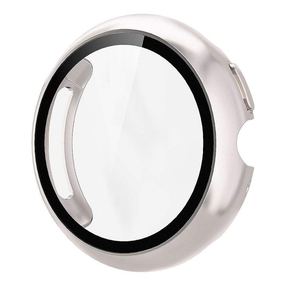 Google Pixel Watch 4 (45 mm) Hard Plast Deksel med Innebygd Skjermbeskytter – Beige