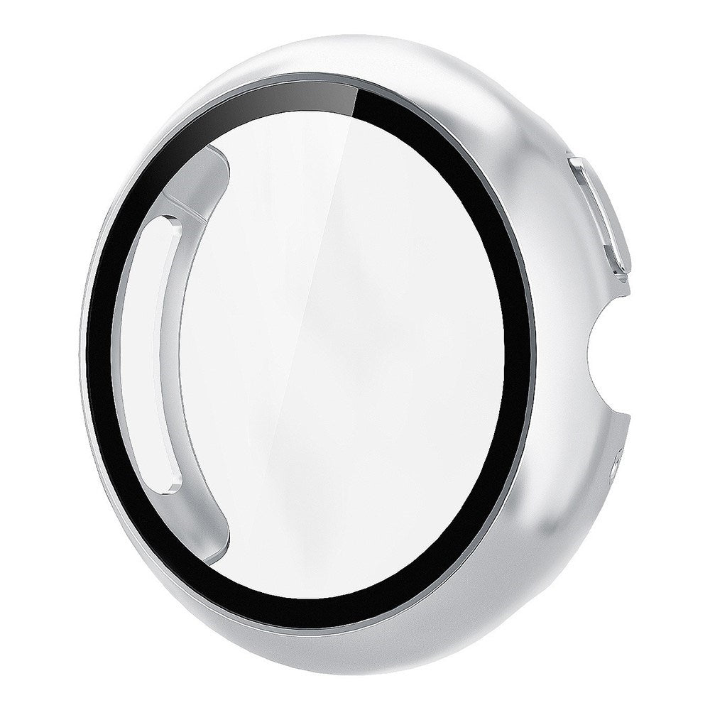Google Pixel Watch 4 (45 mm) Hard Plast Deksel med Innebygd Skjermbeskytter – Sølv