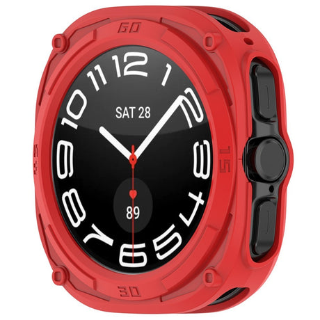 Samsung Galaxy Watch Ultra 2 (47mm) Fleksibelt Plast Armor Deksel - Rød