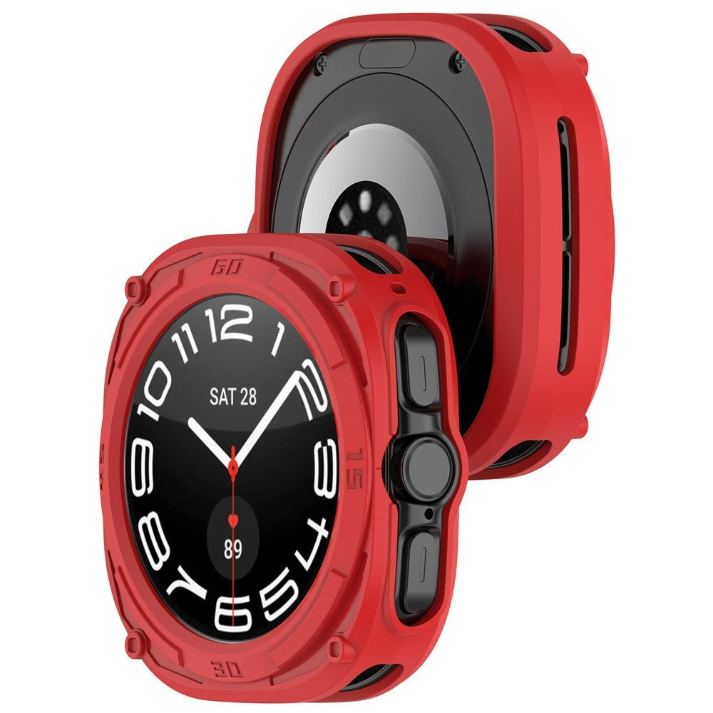 Samsung Galaxy Watch Ultra 2 (47mm) Fleksibelt Plast Armor Deksel - Rød