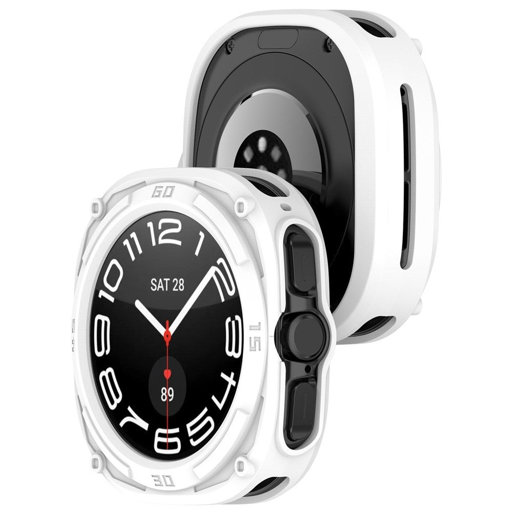 Samsung Galaxy Watch Ultra 2 (47mm) Fleksibelt Plast Armor Deksel - Hvit