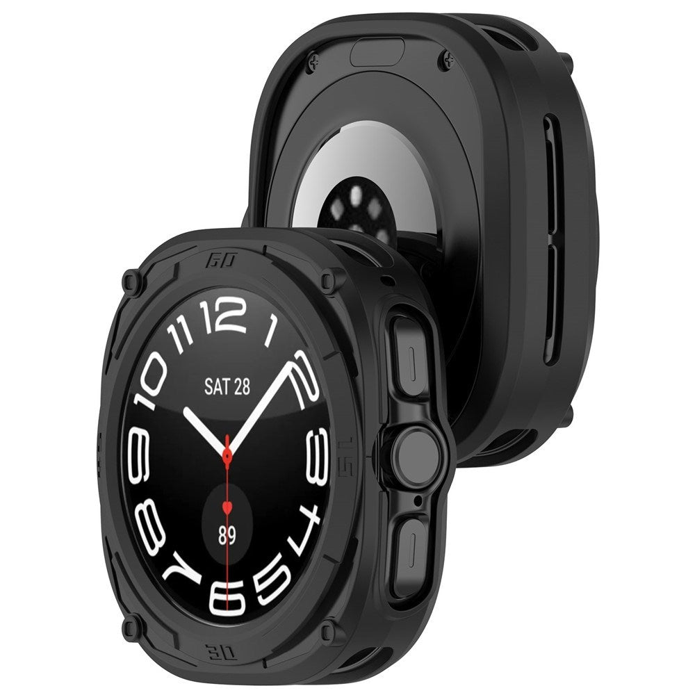 Samsung Galaxy Watch Ultra 2 (47mm) Fleksibelt Plast Armor Deksel - Svart